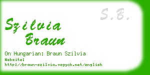 szilvia braun business card